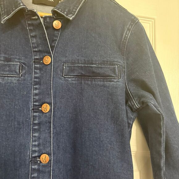 MINKPINK Denim Button Front Dress Size Medium - Picture 4 of 9